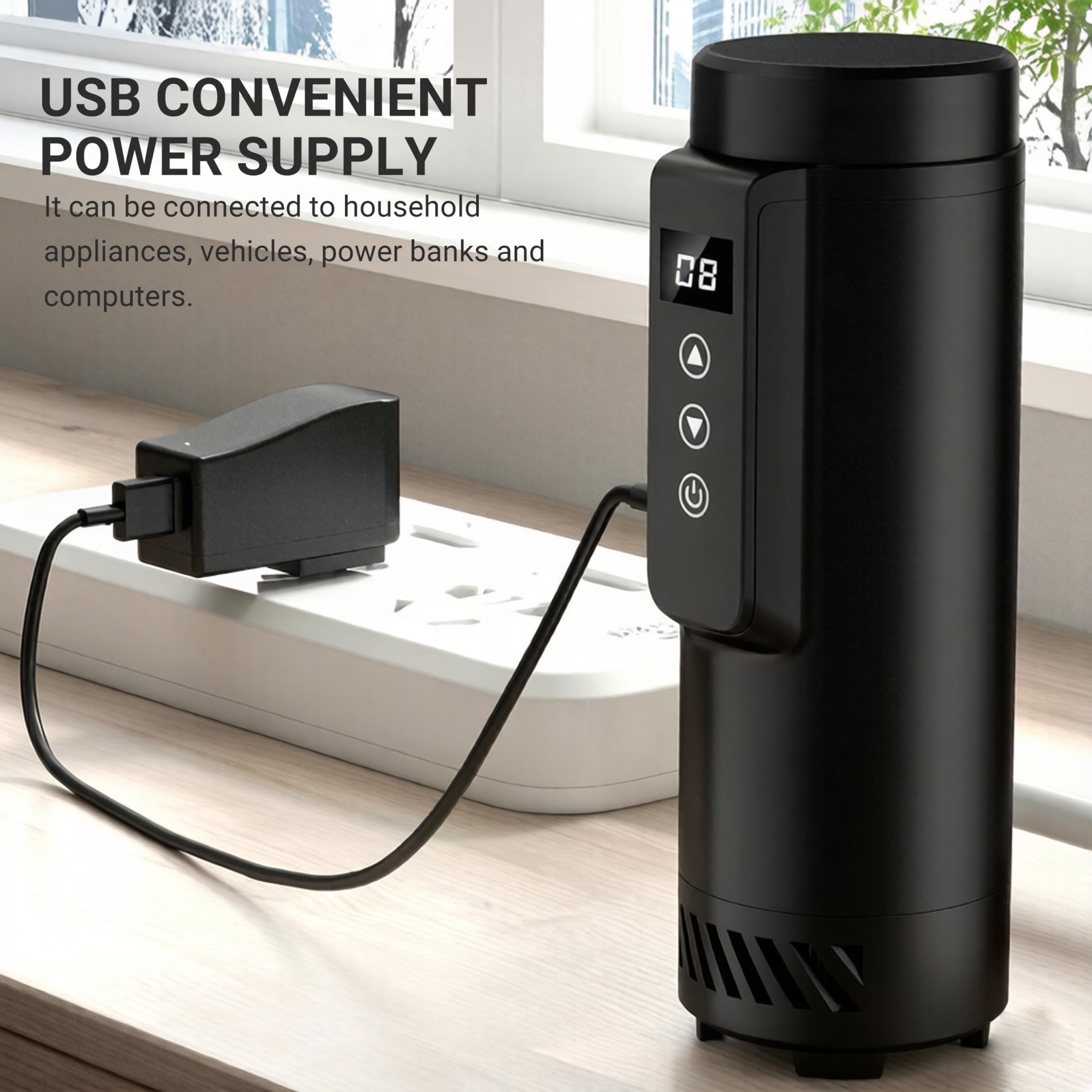 Borsa termica per farmaci contenitore refrigerato per insulina contenitore refrigerato elettrico per insulina portatile con alimentazione USB capacità per penne nero