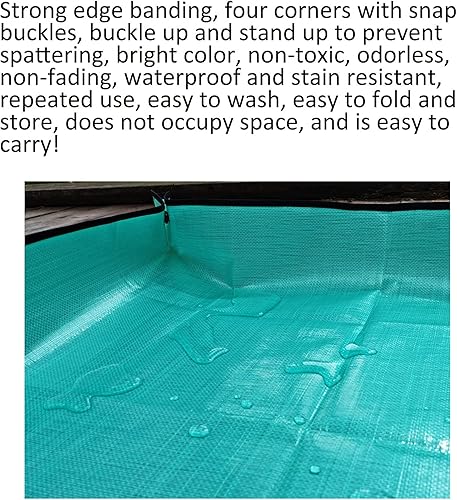 Miniatura 4 de 2 tapetes cuadrados plegables e impermeables de 39.4 x 39.4 pulgadas para trasplante de plantas y cambio de suelo, tapete de jardinería y macetas de