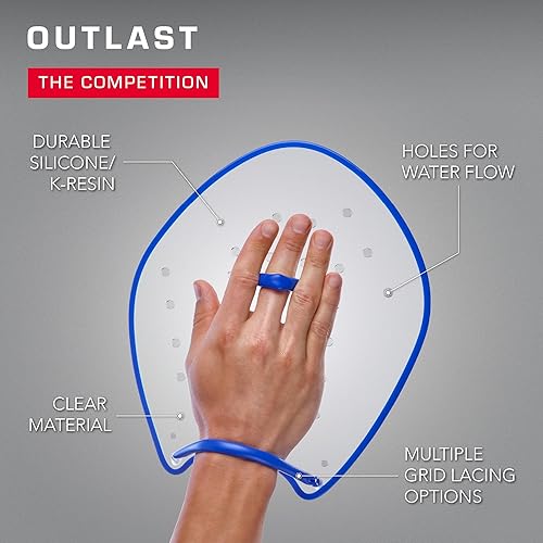 Miniatura 14 de TYR Catalyst Stroke - Paletas de natación para adultos para entrenamiento, aletas de mano duraderas y flexibles para desarrollar fuerza, resistencia