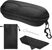 Vista 1 de MoKo Funda para gafas de sol semidíura, funda protectora unisex para gafas con gancho colgante de metal