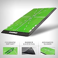 Vista 2 de CHAMPKEY Alfombrilla de golf de impacto premium de 8 x 17 pulgadas, versión mejorada Tapete de práctica de golf con comentarios de caminos Guías