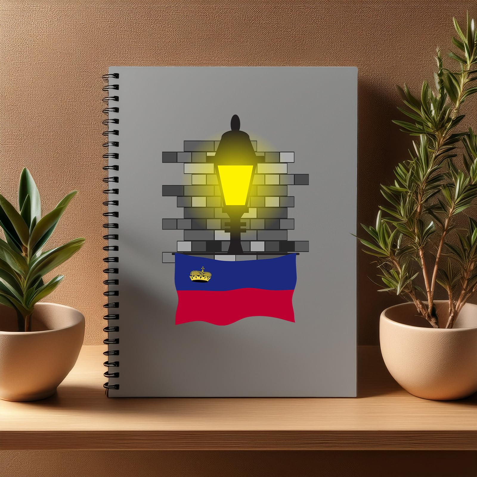 Carnet Bricks Liechtenstein Street Lamp A5 pour organiser vos bureaux - 4