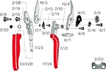 Felco Taille des feuilles (F 17) - Prunier de jardin à main unique à main gauche de fabrication suisse haute performance avec lame en acier