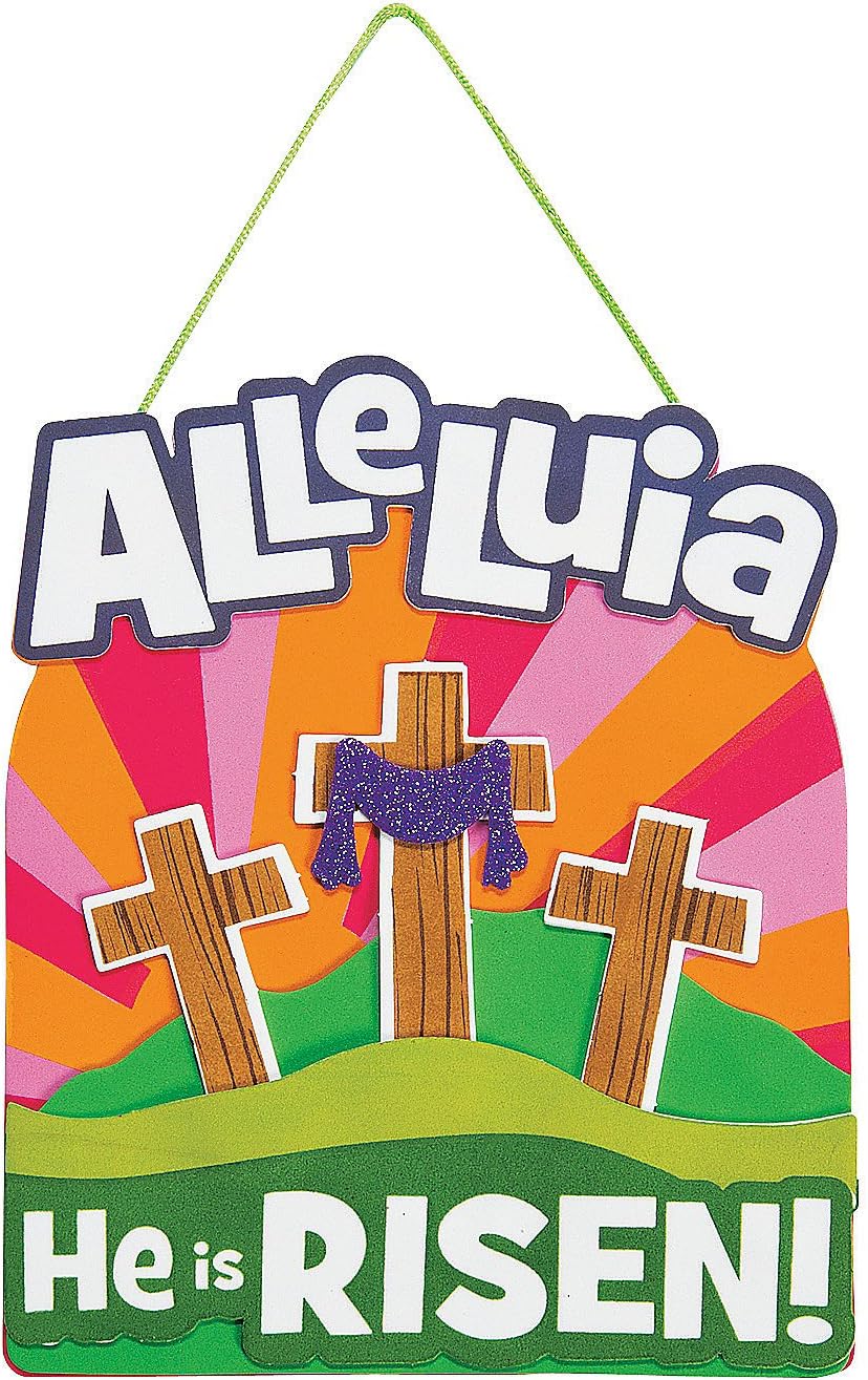 Alleluia, He is Risen Sign Craft Kit - Crafts for Kids and Fun Home Activities