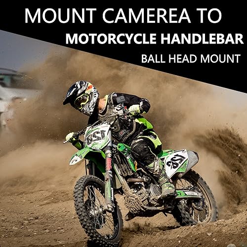 Miniatura 5 de Soporte de aluminio para manillar de motocicleta para GoPro 13/12/11/10/9/8/7 - Soporte de montaje universal resistente para cámaras de acción