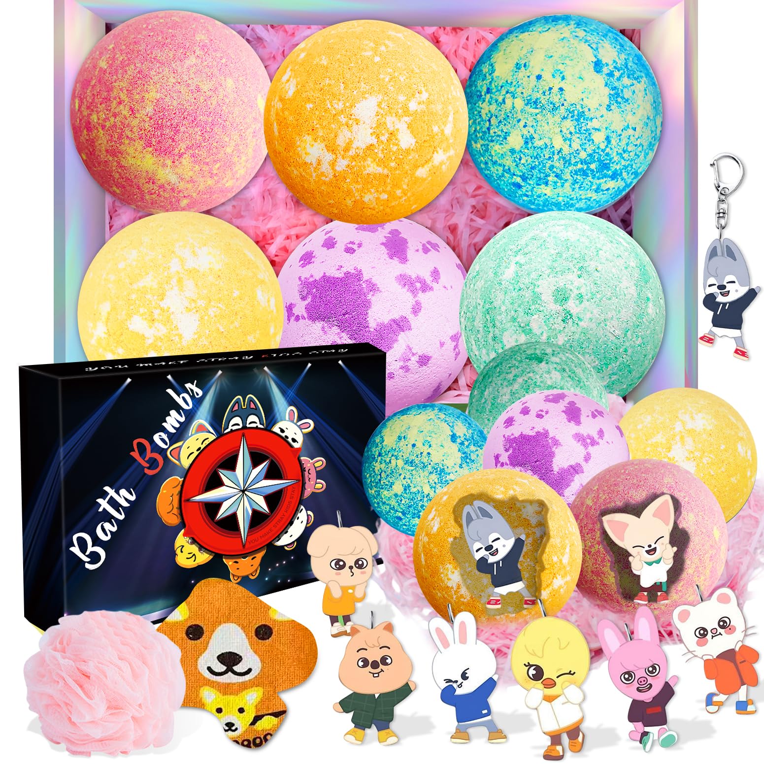 Amazon.com : Bath Bombs for Kids: SKZOO Bath Bombs with Toys