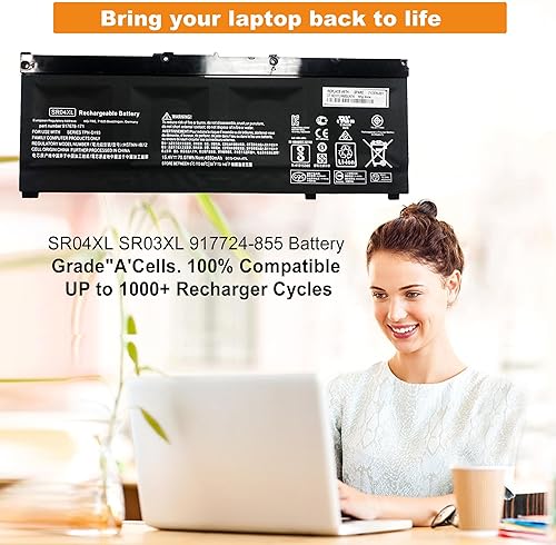 Vista 19 de SR03XL L08855-855 Reemplazo de batería para Hp Pavilion 15-CX 15-cx0xxx 15-cx0058wm 15-cx0056wm Envy X360 15-CN 15-CP 17-BW Series para HP Pavilion