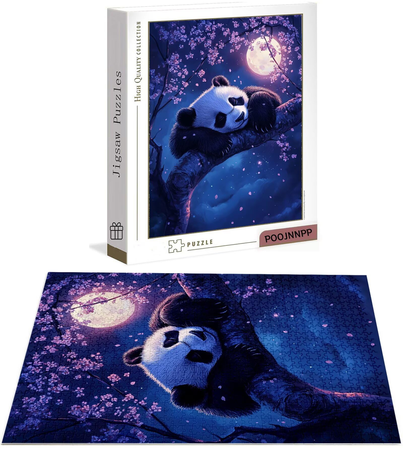 Puzzle 1500 sztuk dla dorosłych, puzzle księżyc z wykwintnym pudełkiem do pakowania, wymiary: 87 x 57 cm, Panda Puzzle dla całej rodziny, wyzwanie puzzle do dekoracji domu i ściany B-5125
