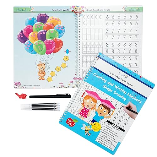 Miniatura 3 de Magic Practice - 6 cuadernos de ejercicios con bolígrafos de tinta que desaparecen, práctica de escritura a mano reutilizable para niños, libros de