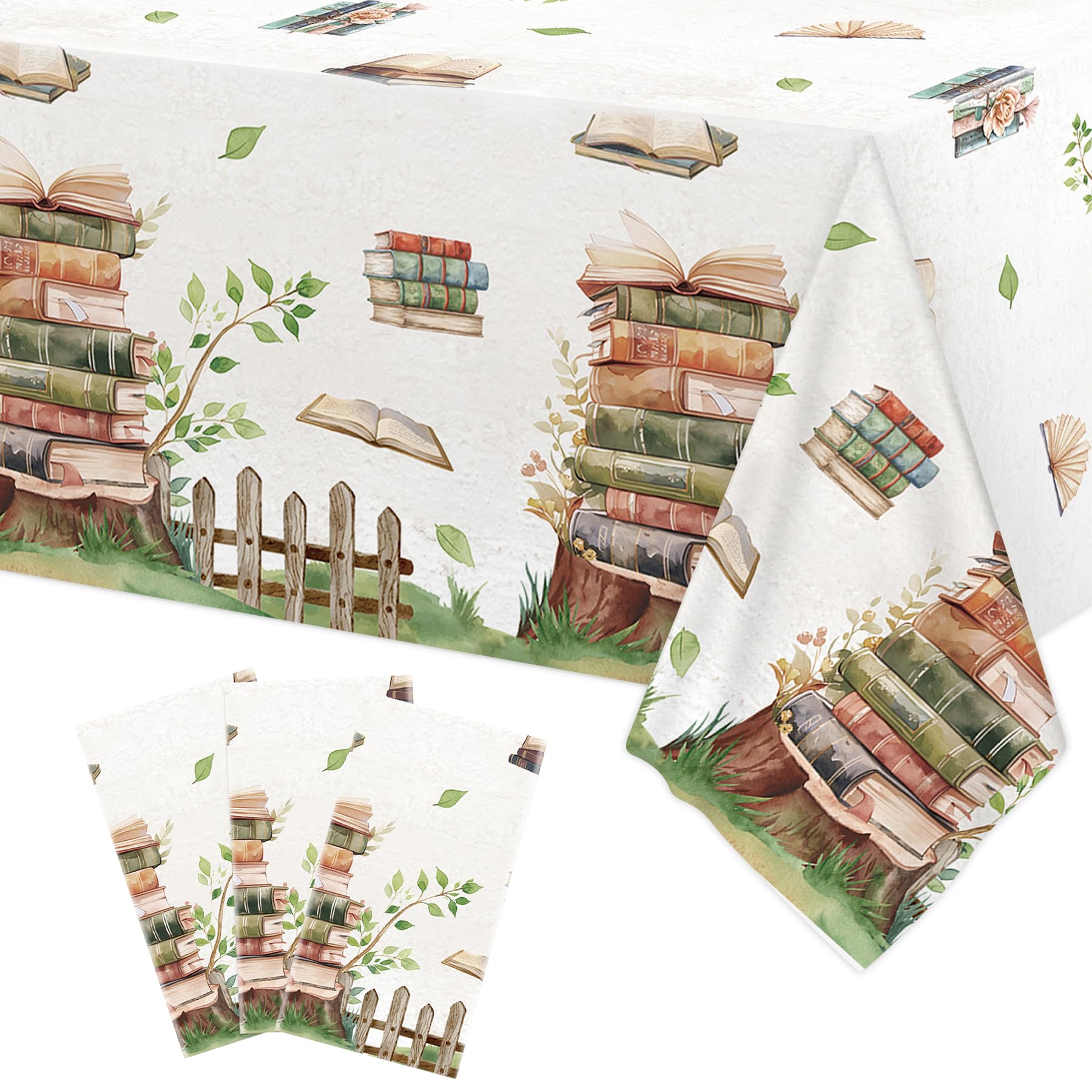 Nappe de fête lecture pour décoration de baby shower et goûter littéraire étanche