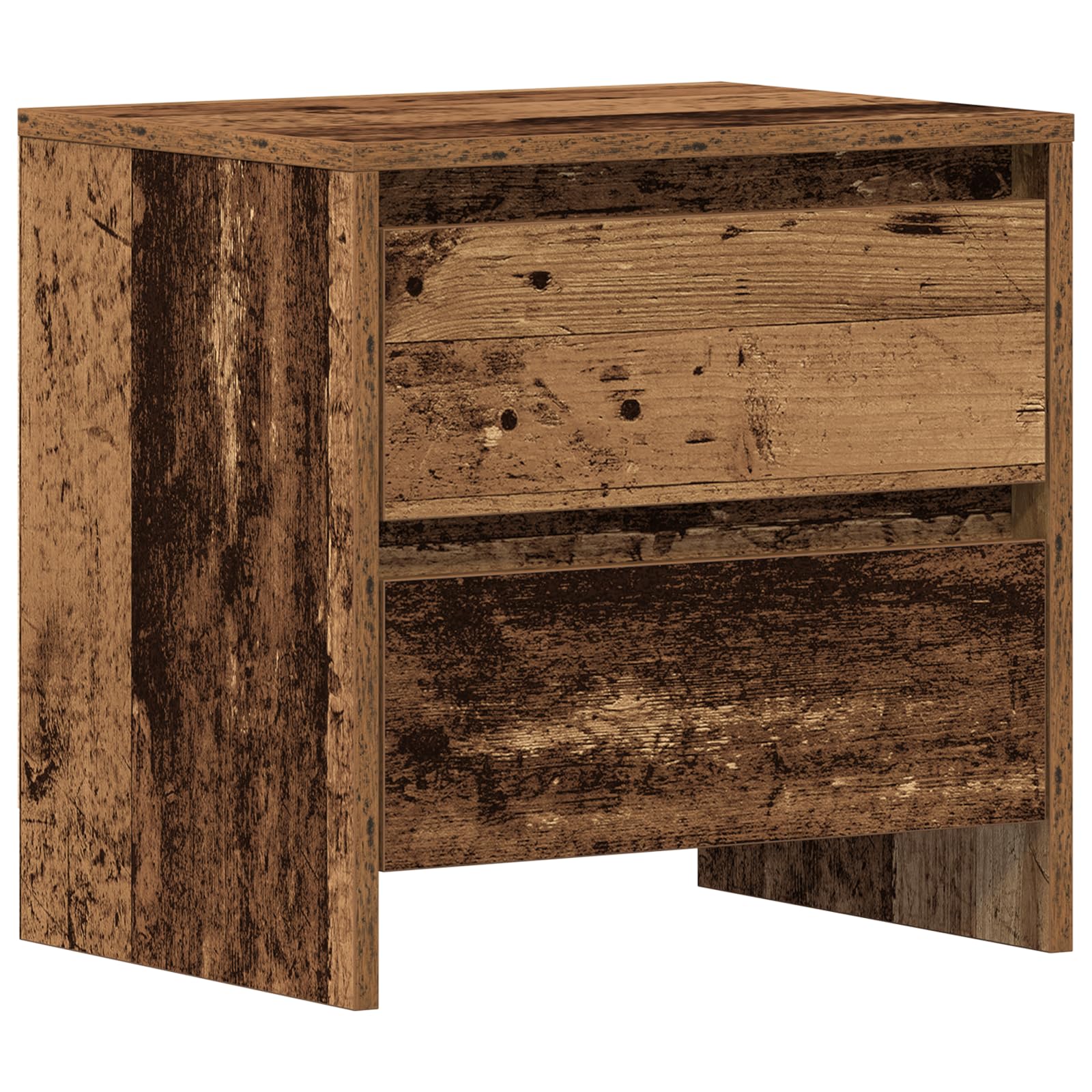 Stolik nocny stare drewno, stoliki nocne do sypialni, 45 x 34 x 44,5 cm, materiał drewnopochodny