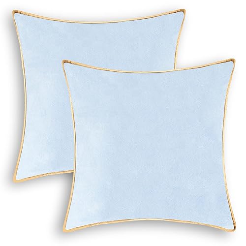 CaliTime Throw Pillow Covers Pack of 2 Super Soft Faux