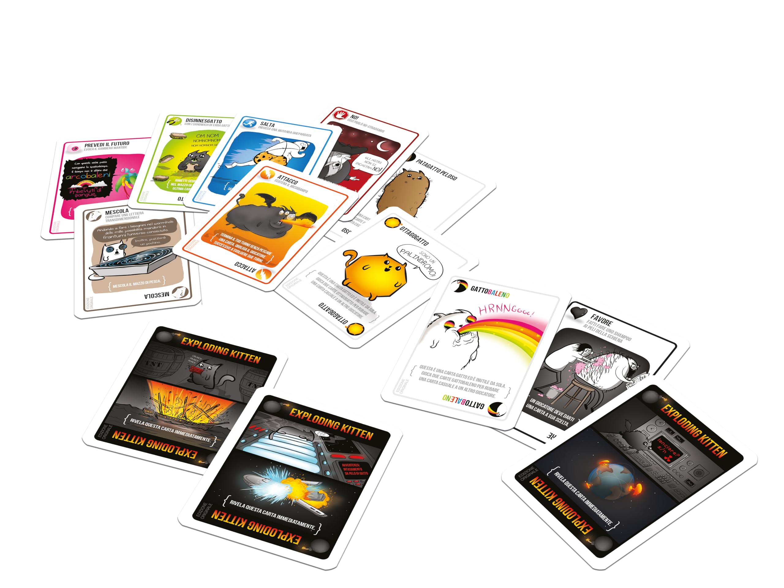 Exploding Kittens Asmodee Gioco da Tavolo Rapido Divertente per Famiglie 2-5 Giocatori 7+ Anni Ed. Italiano