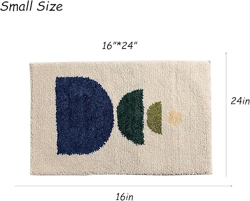 Miniatura 55 de Tapetes de baño bohemios, antideslizantes, abstractos, de microfibra, bonitos, color negro, lavable para tubo, lavabo, inodoro