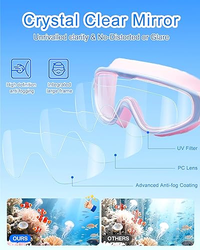 Miniatura 4 de seasprint Swim Goggles for Kids 6-12, Wide View Anti-Fog UV Protection No Leaking,Boys Girls Youth Swimming Goggles