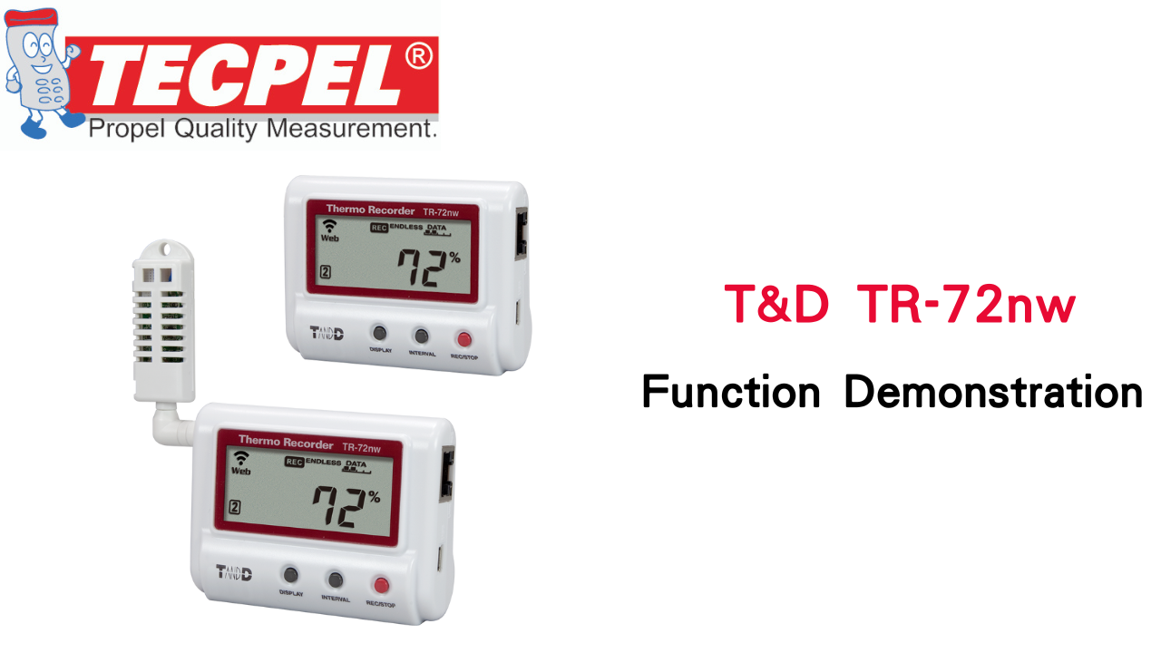 TECPEL TandD TR-72nw Wired LAN Humidity and Temperature Data