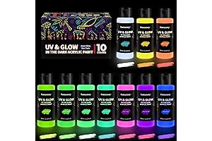 Fantastory Glow in The Dark Paint - Make Your Creations Shine Under...