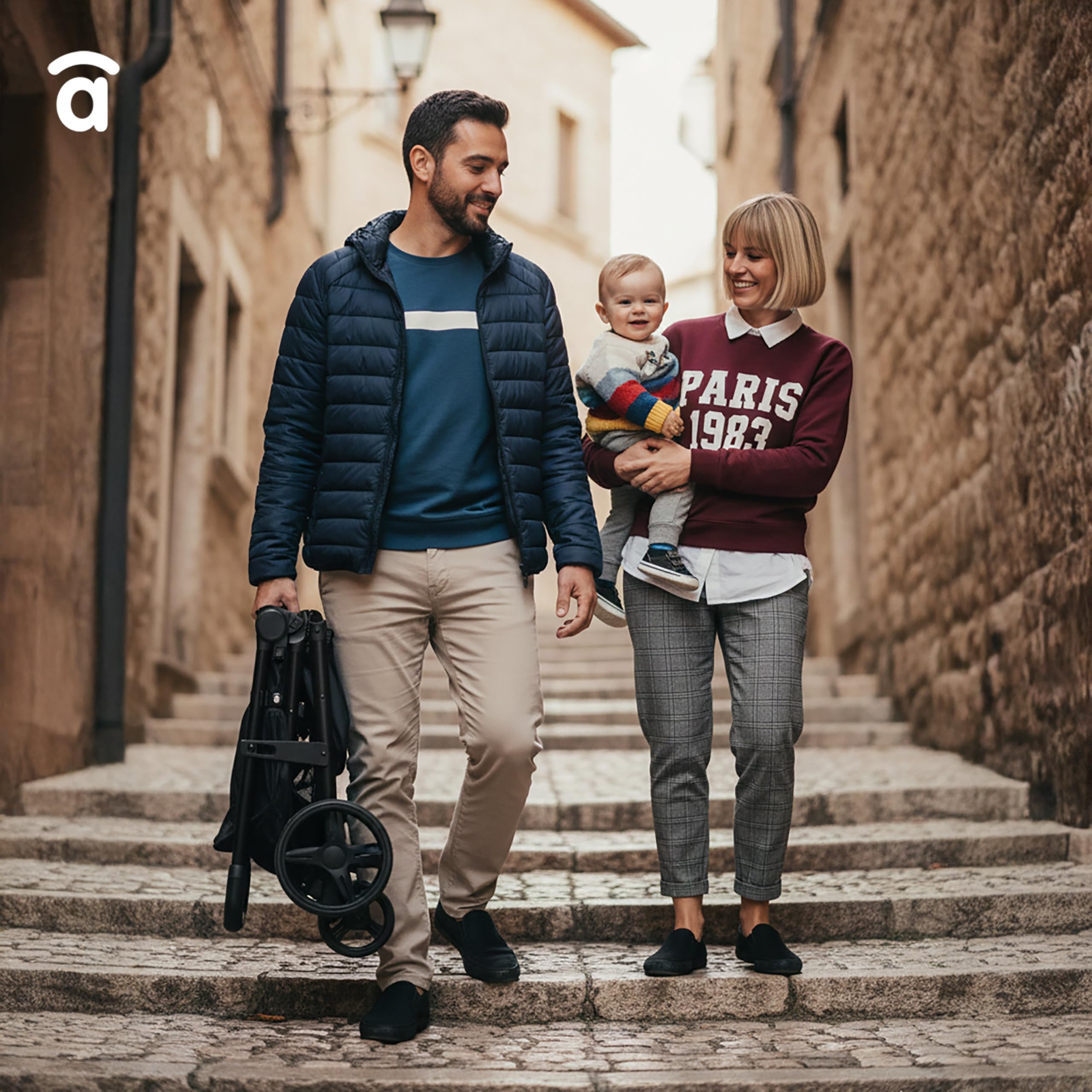Silla de Paseo Ligera, Compacta y Segura hasta 22 kg | Respaldo Reclinable, Capota Extensible, Gran Cesta y Diseño Elegante para la Comodidad de tu Bebé y tu Tranquilidad | Iconic Rosa ASALVO