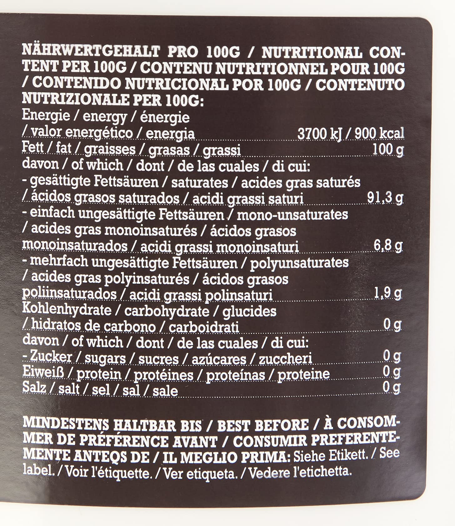 mituso - aceite de coco orgánico mituso, insípido (desodorizado), 1 paquete (1 x 5000 ml) en un práctico cubo