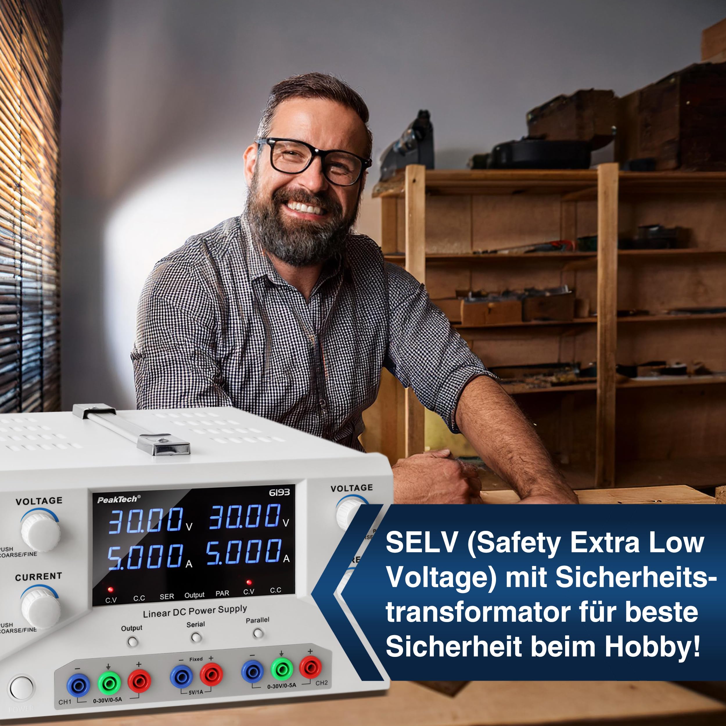 P 6171 | PeakTech | Bench Power Supplies and Loads | Bürklin Elektronik P 6171 | PeakTech | Bench Power Supplies and Loads | Bürklin Elektronik