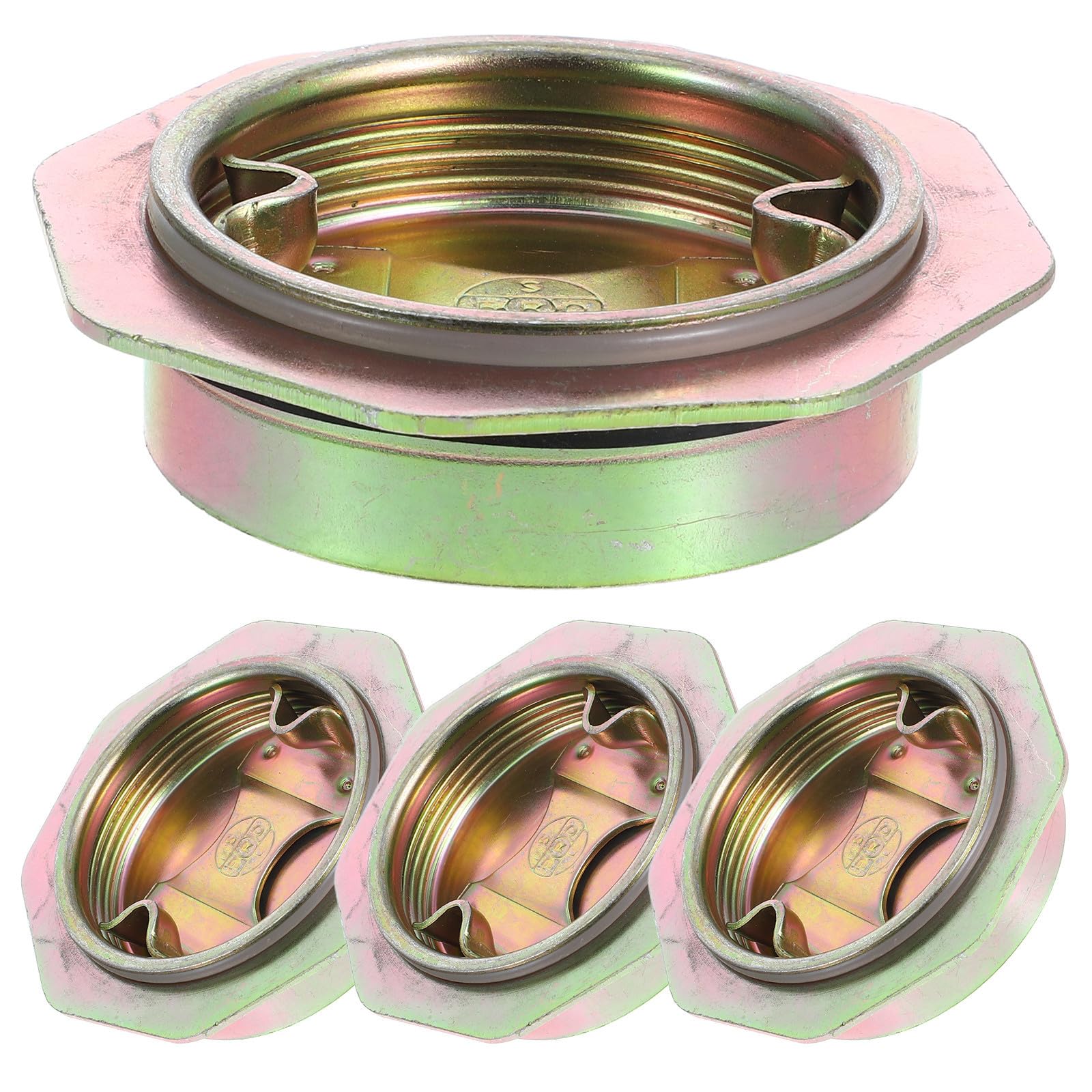 Tapón de hierro galvanizado dorado para bidón industrial hermético