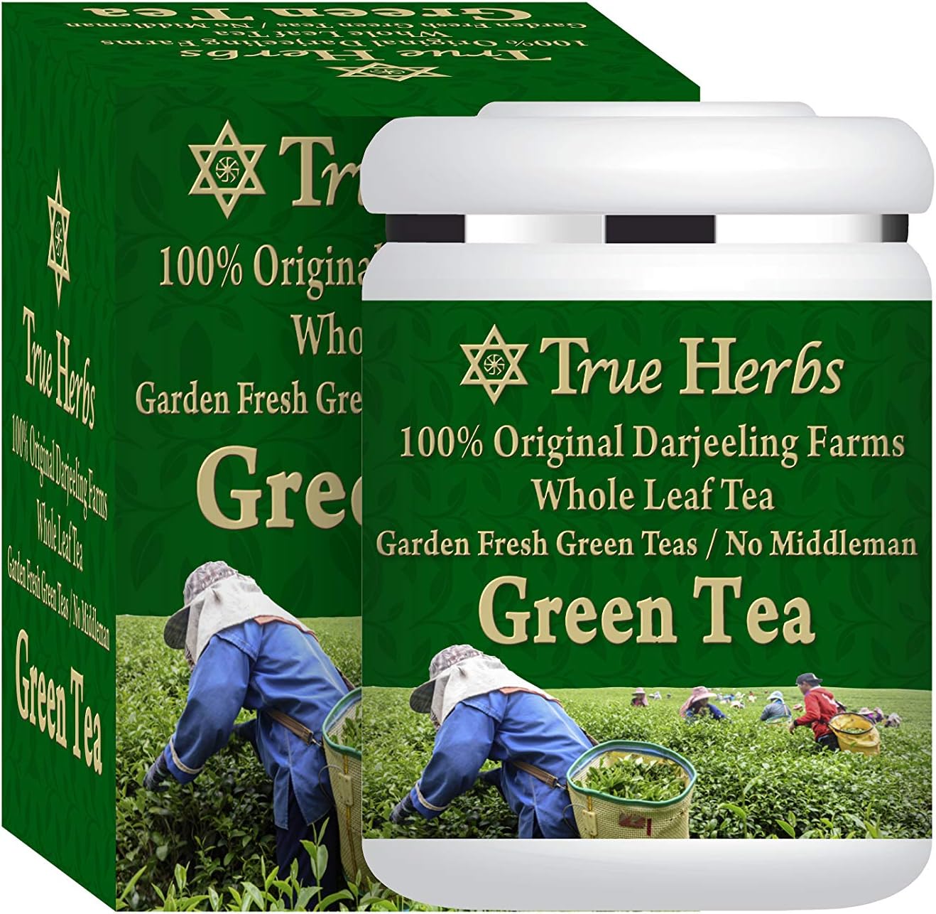 True Herbs Darjeeling First Flush Long Leaf Green Tea 175Grams (115 cups)