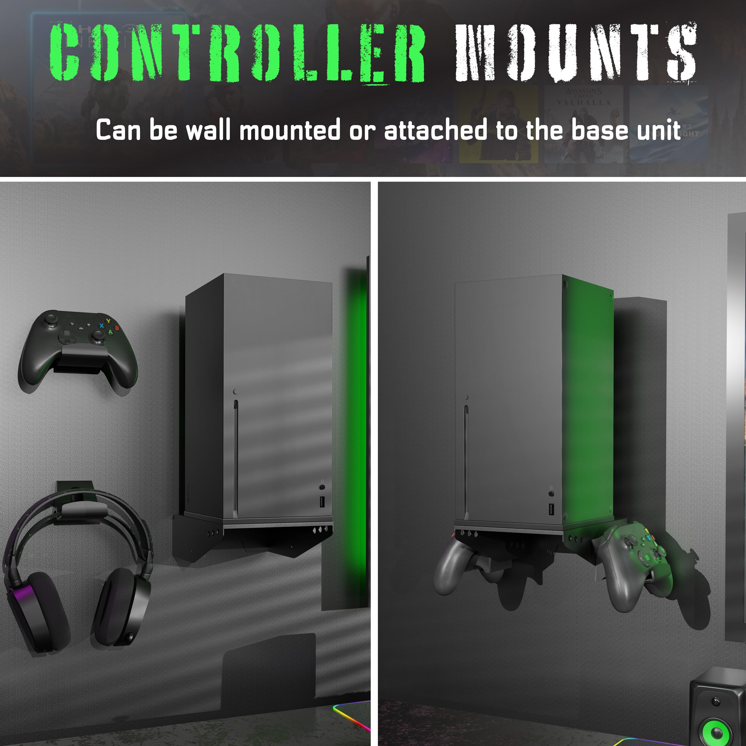 ADZ Series X Wall Mount for Xbox Series X Console, Multifunction Wall Mount Stand Includes
