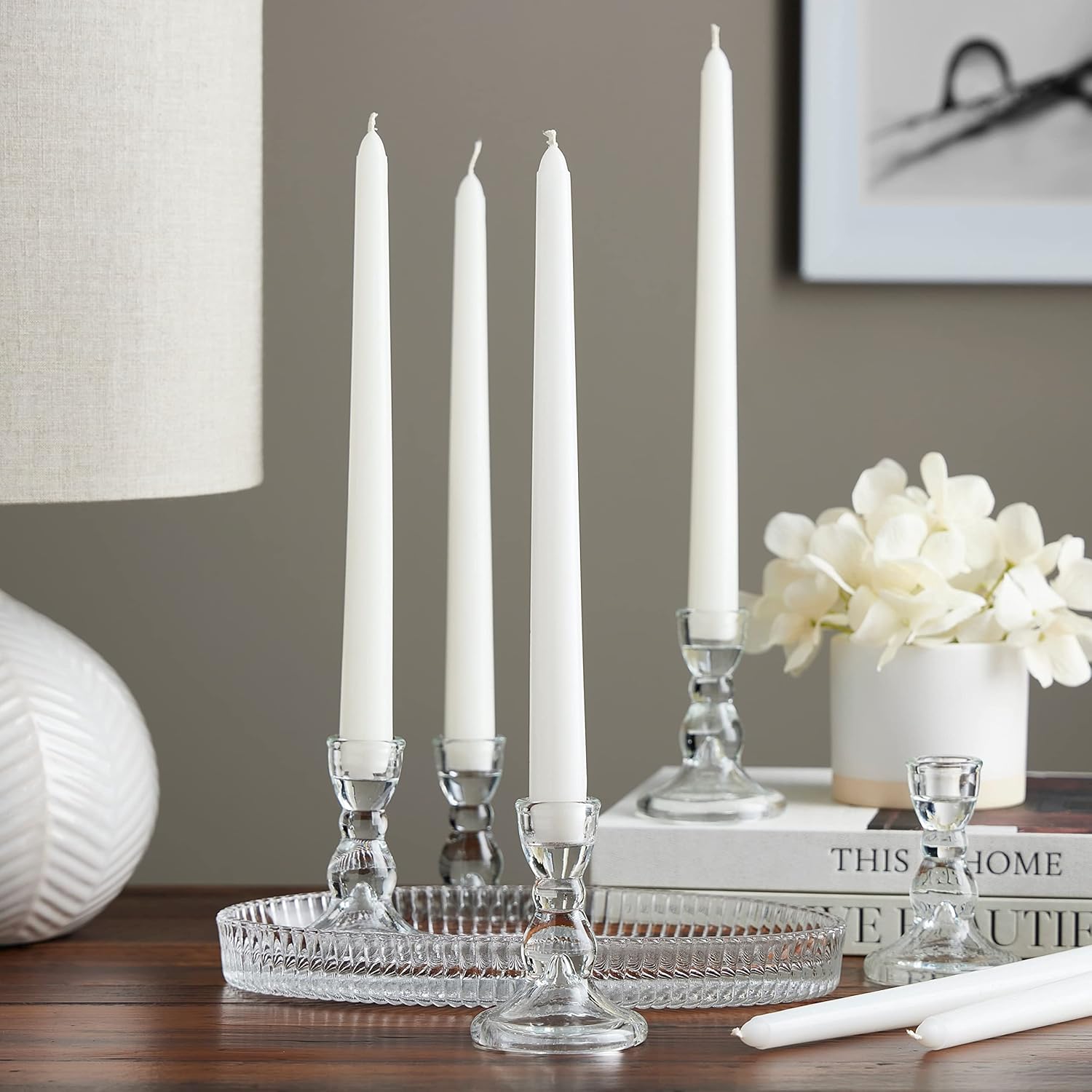 Ashland 12 Packs: 15 ct. (180 Total) 10" White Taper Candles