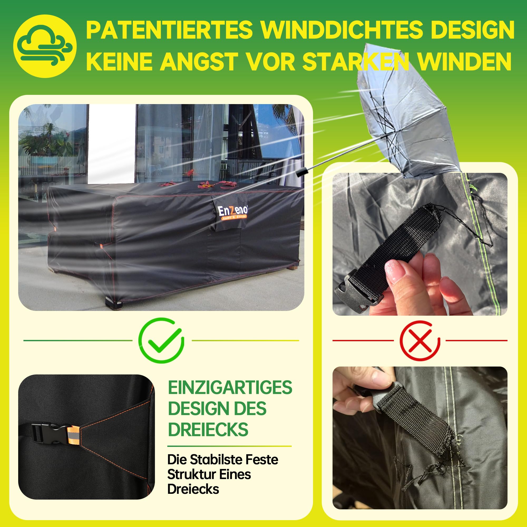 Housse Table De Jardin 150X80X70Cm Noir 420D Tissu Oxford