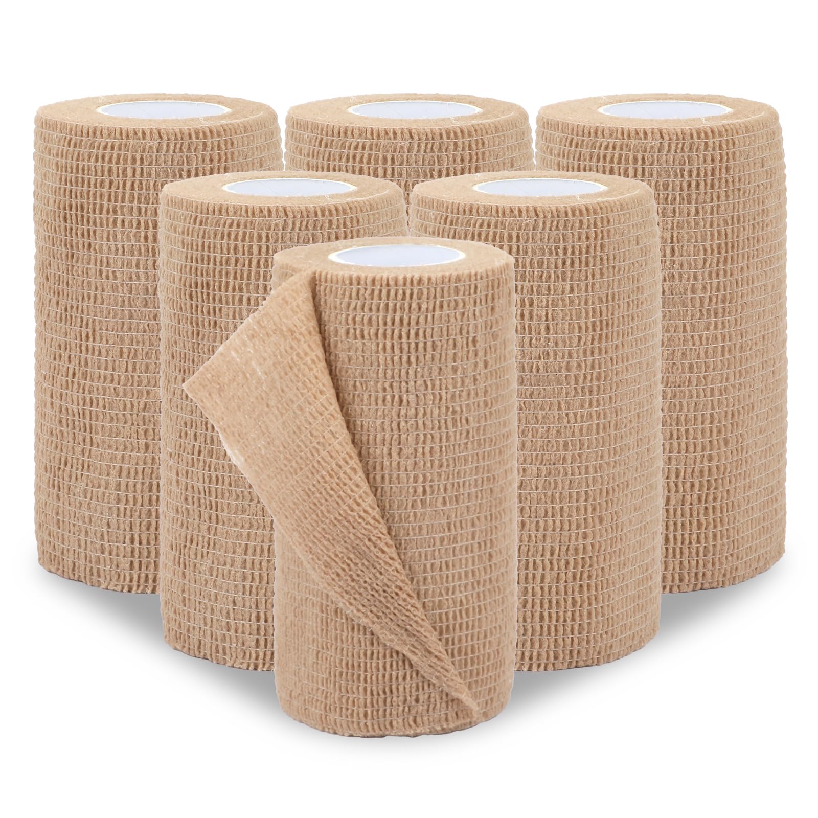 Self Adhesive Bandage Wrap 4 in, Elastic Vet Wrap, Athletic Sports Wraps