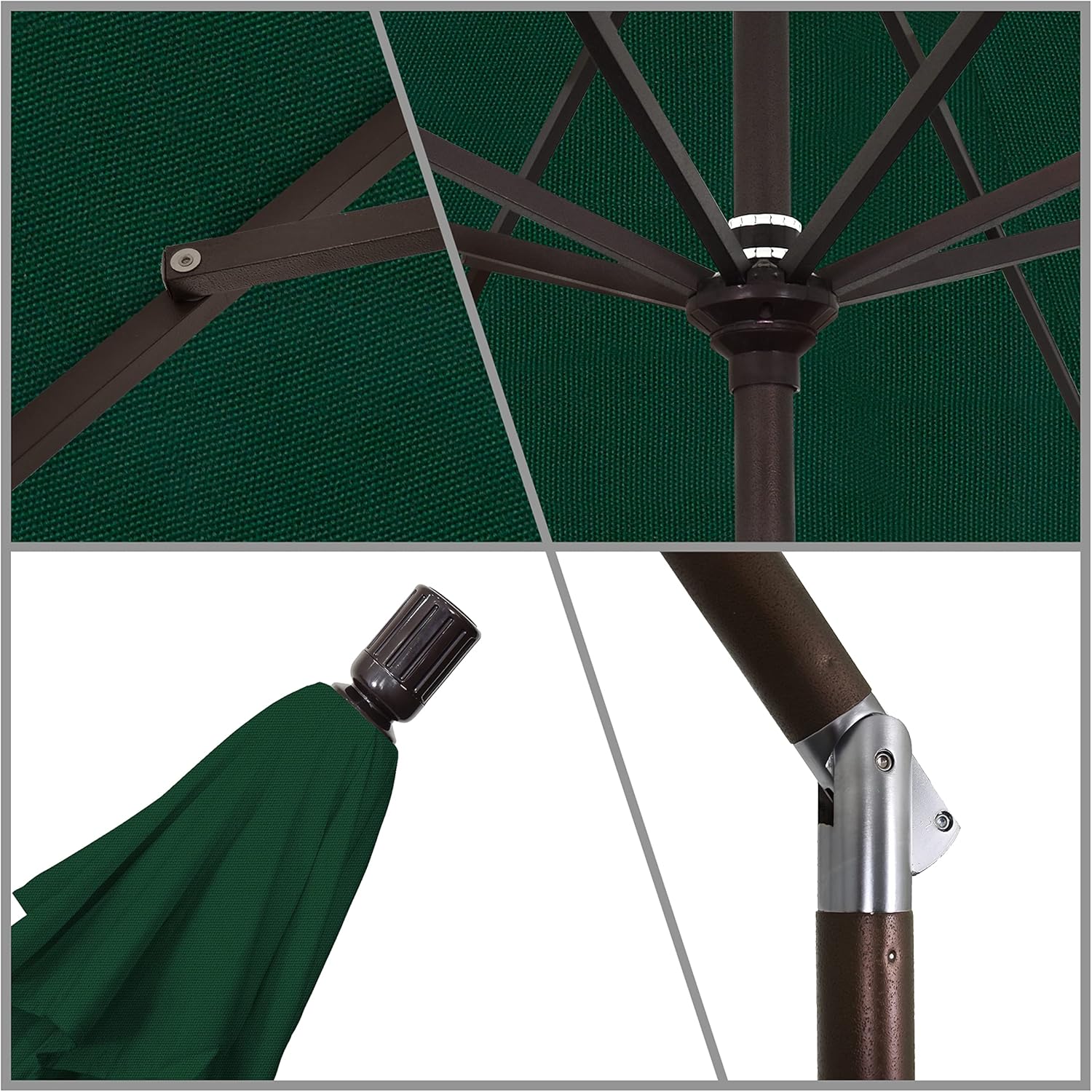 108'' Hunter Green Aluminum Outdoor Market Umbrella
