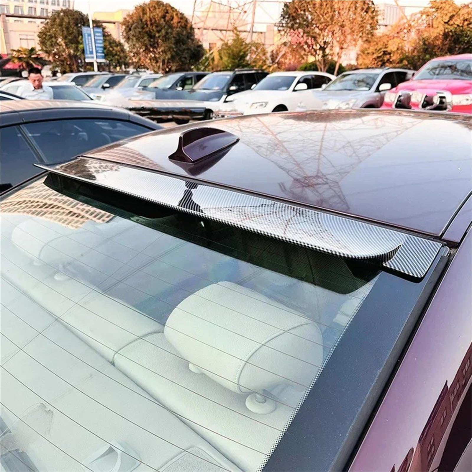 Dla B&MW 3 Serii E92 320i 325i 328i 330i 2006-2013 Skrzydło Na Klapie Spoiler Bagażnika Lotka Tylny Motoryzacyjny Tylny Spojler Dachowy Spoiler Trunk Wing(Carbon Look)