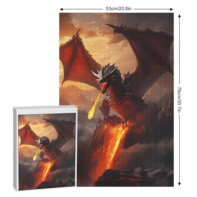 Foto 2 de 8 de dragón 1000 Piezas Puzzle - Rompecabezas (Puzzles Rompecabezas De Madera, Niños Y Adultos, Niño/niña, 12…