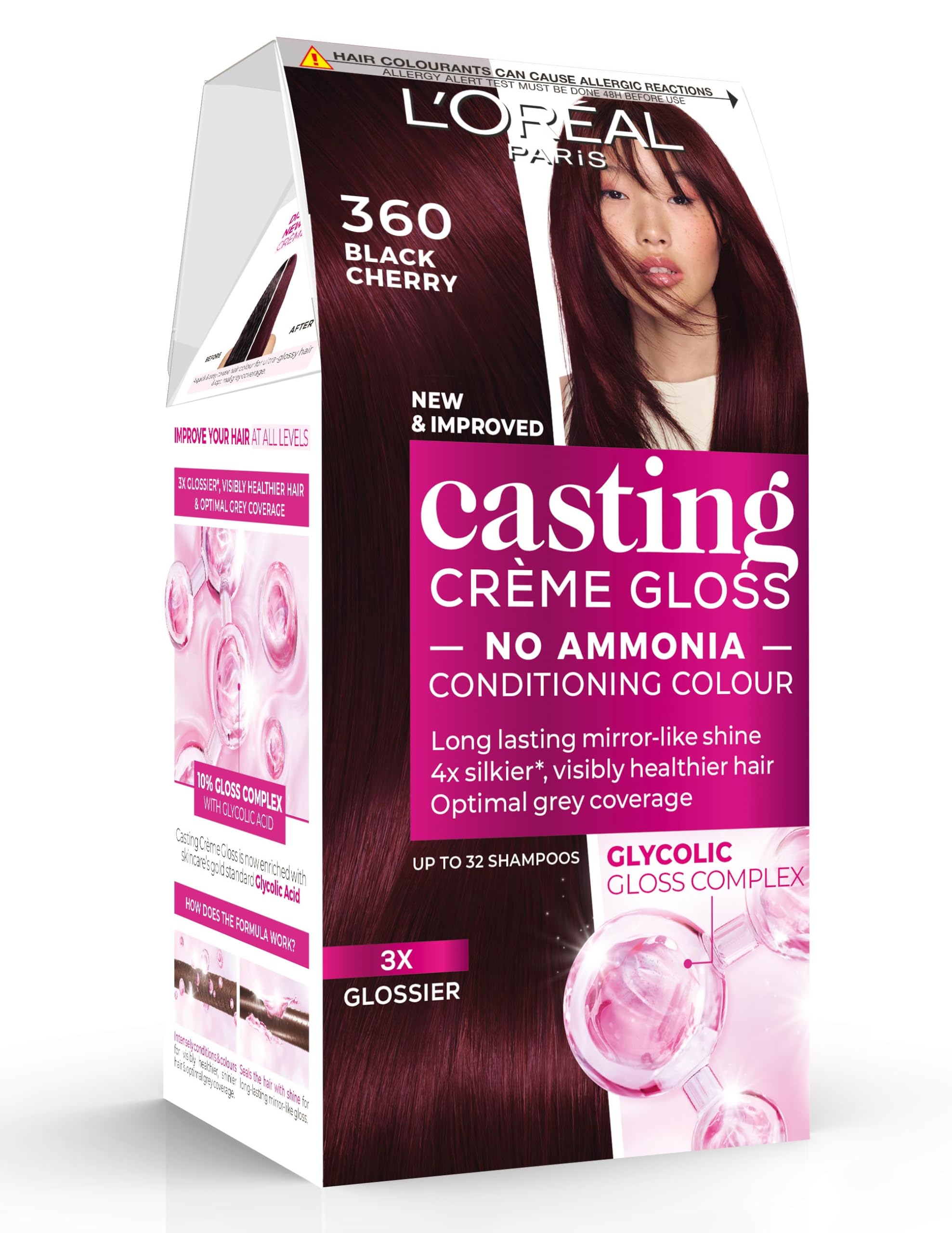 L’oréal Paris L'oreal Casting Creme Gloss Semi Permanent Hair Dye, 360 Black Cherry