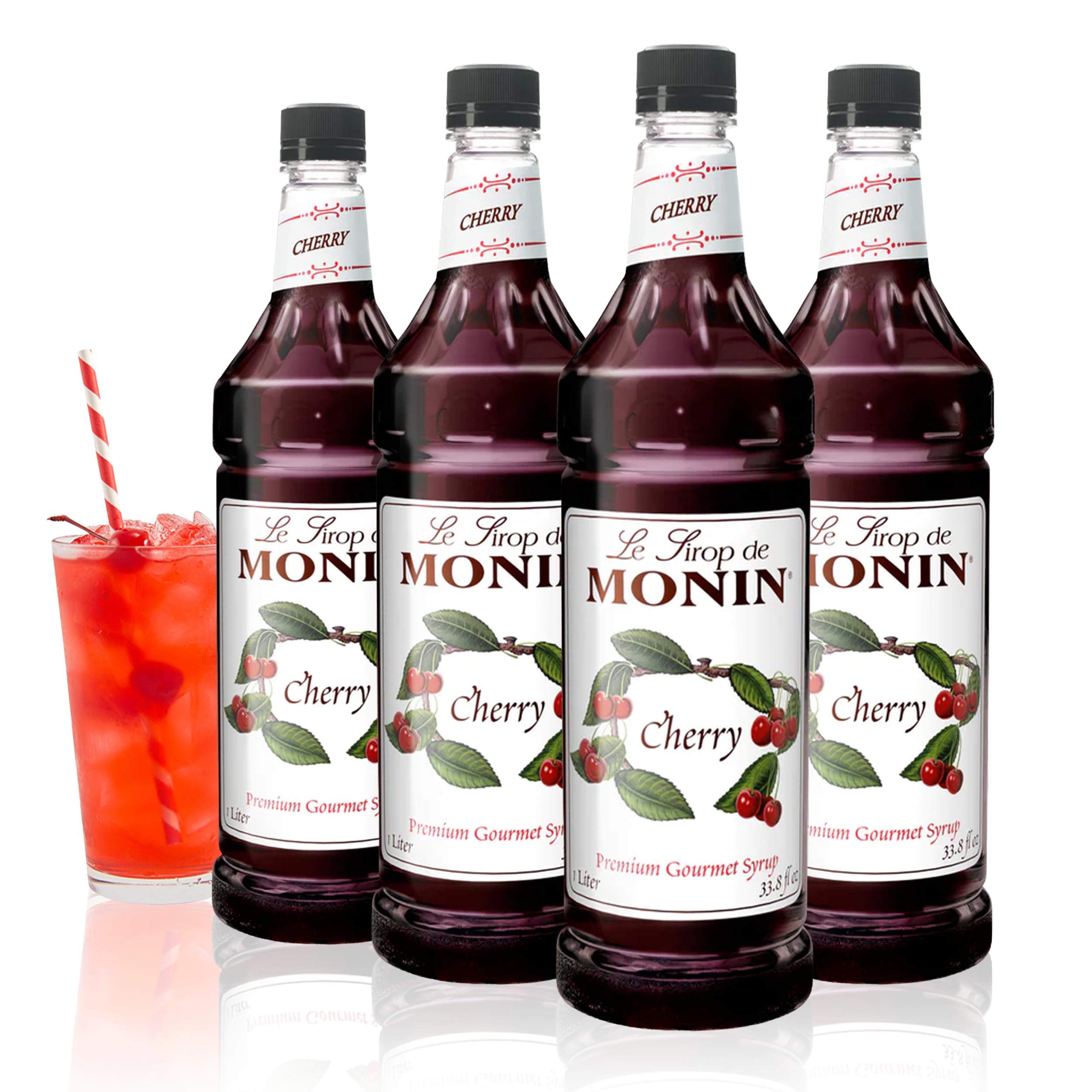 Amazon.com: Monin Flavored Syrup, Cherry, 33.8-Ounce Plastic