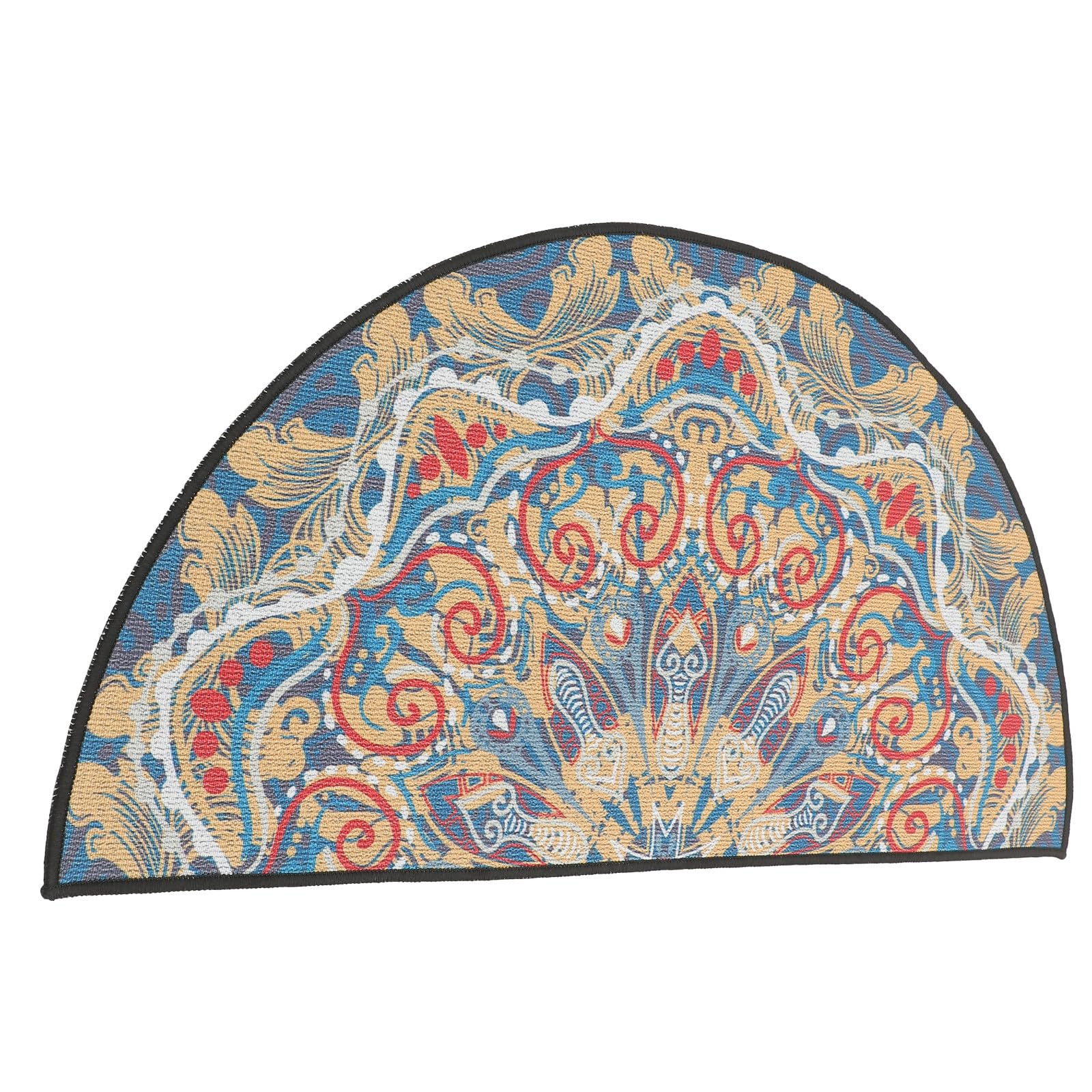 Alfombra semicircular antimanchas fácil de cuidar para baño
