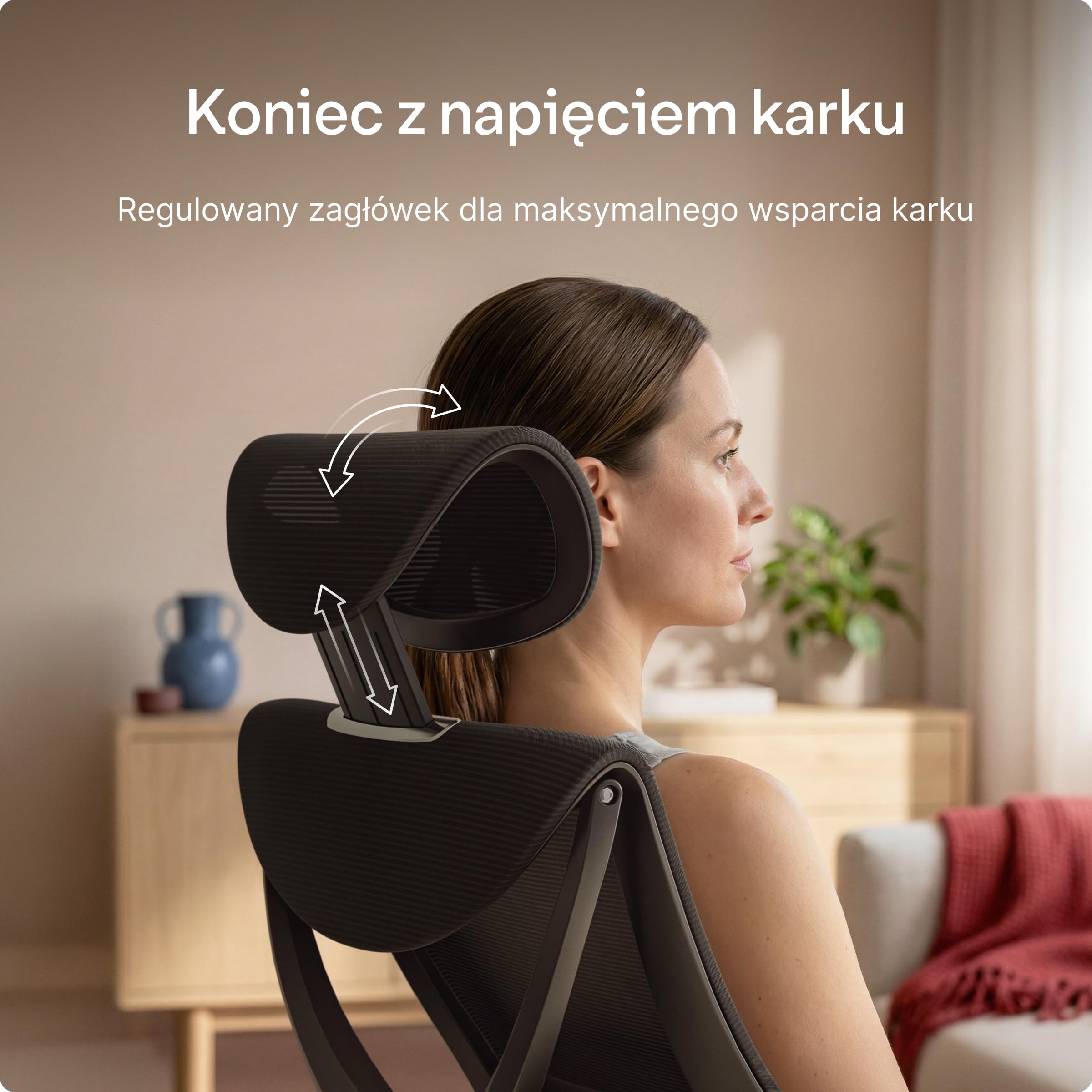 Desktronic Regulowane ergonomiczne krzesło biurowe, krzesło biurkowe z podparciem lędźwiowym, przyjazne dla pleców, bez bólu pleców, krzesło komputerowe, regulacja wysokości i ochrona pleców, szeroka
