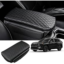 Center Console Cover for Toyota RAV4 2019-2023 2024 2025 2026 Armrest Cover Center Console Pad Interior Accessories Car Armrest Seat Box Cover Protector with Pockets and Storage Bag