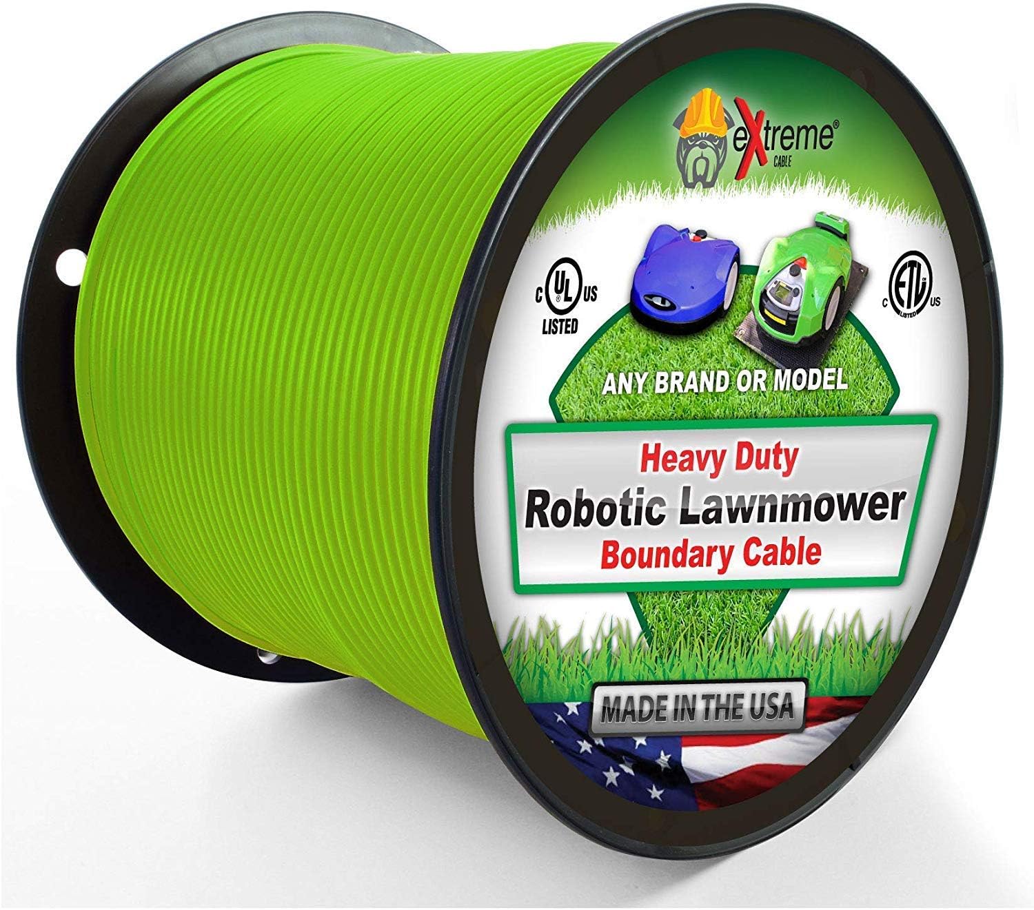 Extreme Consumer ProductsUniversal Heavy Duty Automatic Lawnmower Boundary Wire - 2000' 14 Gauge Thick Professional Grade Robotic Lawnmower Perimeter Wire Works with All Brands