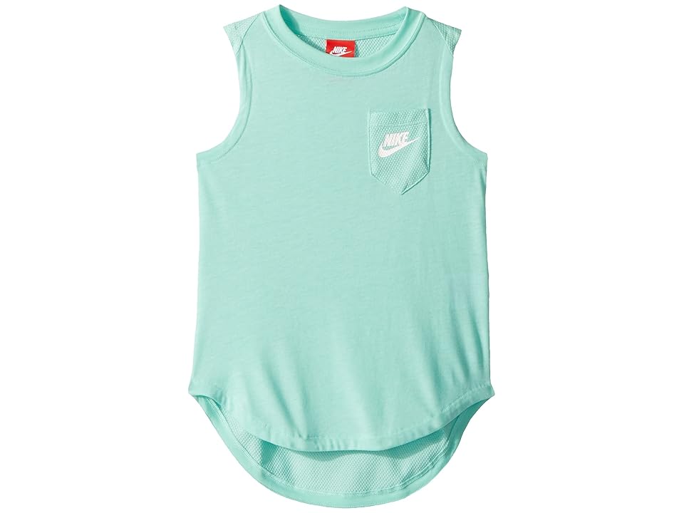 

Nike Kids NSW Muscle Tank Top (Little Kids/Big Kids) (Emerald Rise/White) Girl's Sleeveless