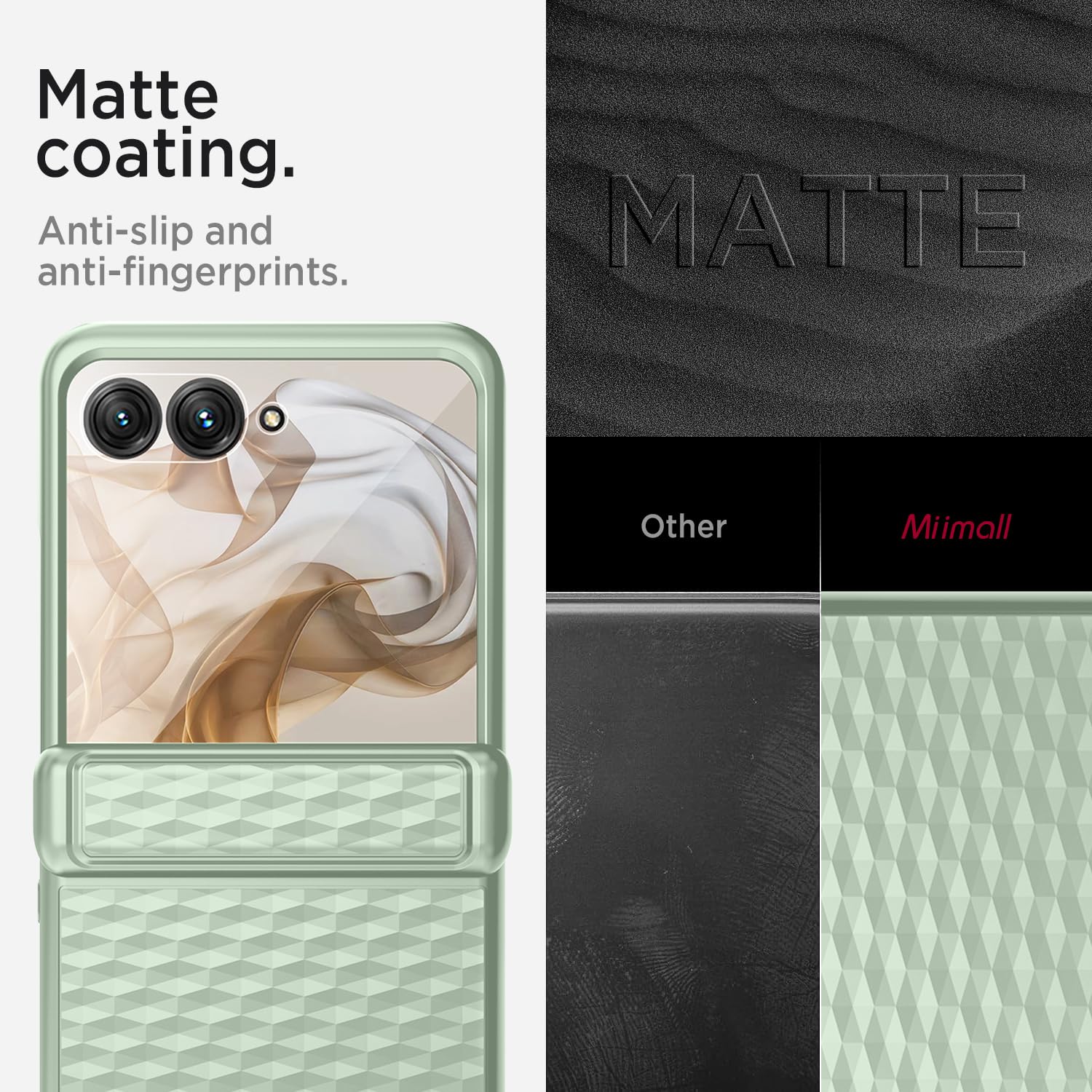 QINOUK Case For Motorola Razr 50 Ultra, [Anti-Scratch] Ultra-thin Hard PC Protective Case, Fold Cover For Motorola Razr 50 Ultra-Mint Green