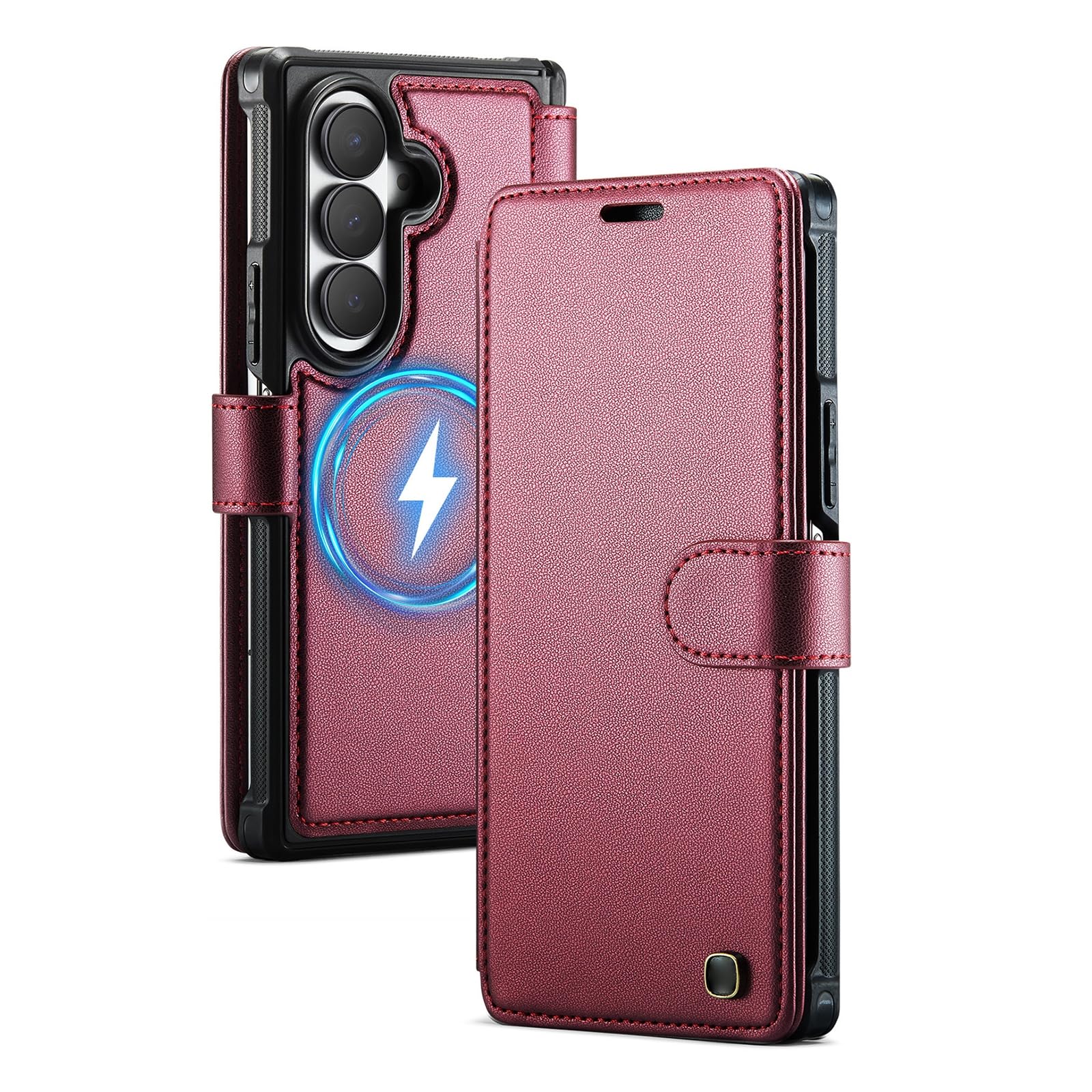 Magnetyczne etui do Samsung Galaxy Z Fold 8 Ultra, skórzany portfel
