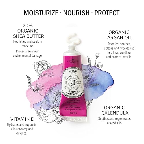 Miniatura 2 de La Chatelaine Juego de regalo de lata de trío crema de manos a base de plantas fabricado en Francia con 20 manteca de karité orgánica y aceite de