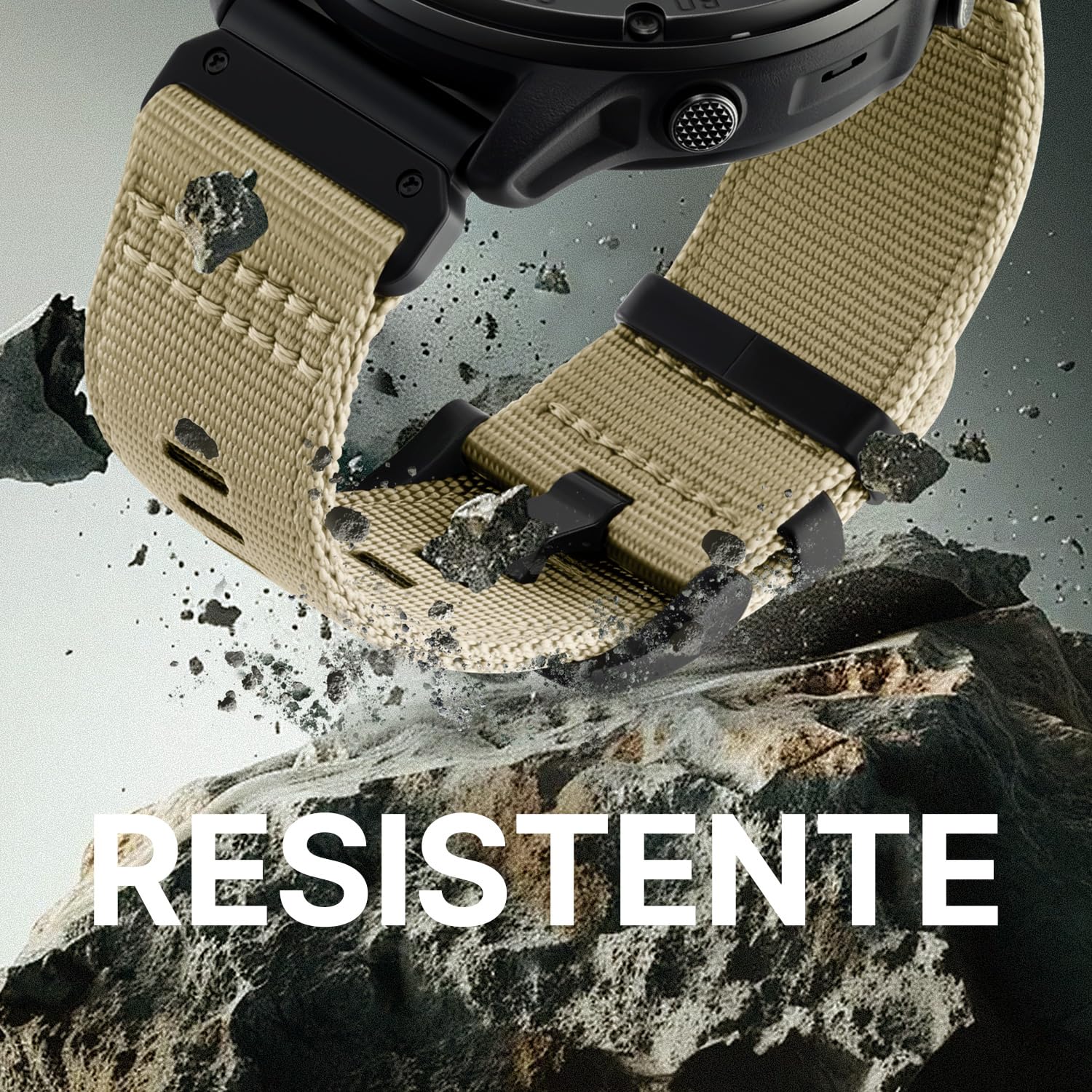 Bandletic 26mm Correa Compatible con Garmin Fenix 6X Pro/6X/Fenix 8 51mm/Fenix 7X/7X Pro/5X/Plus, QuickFit Nylon Militar Sport Duradero Muñequera para Instinct 2X Solar/Fenix 3/HR/Epix Pro 51mm