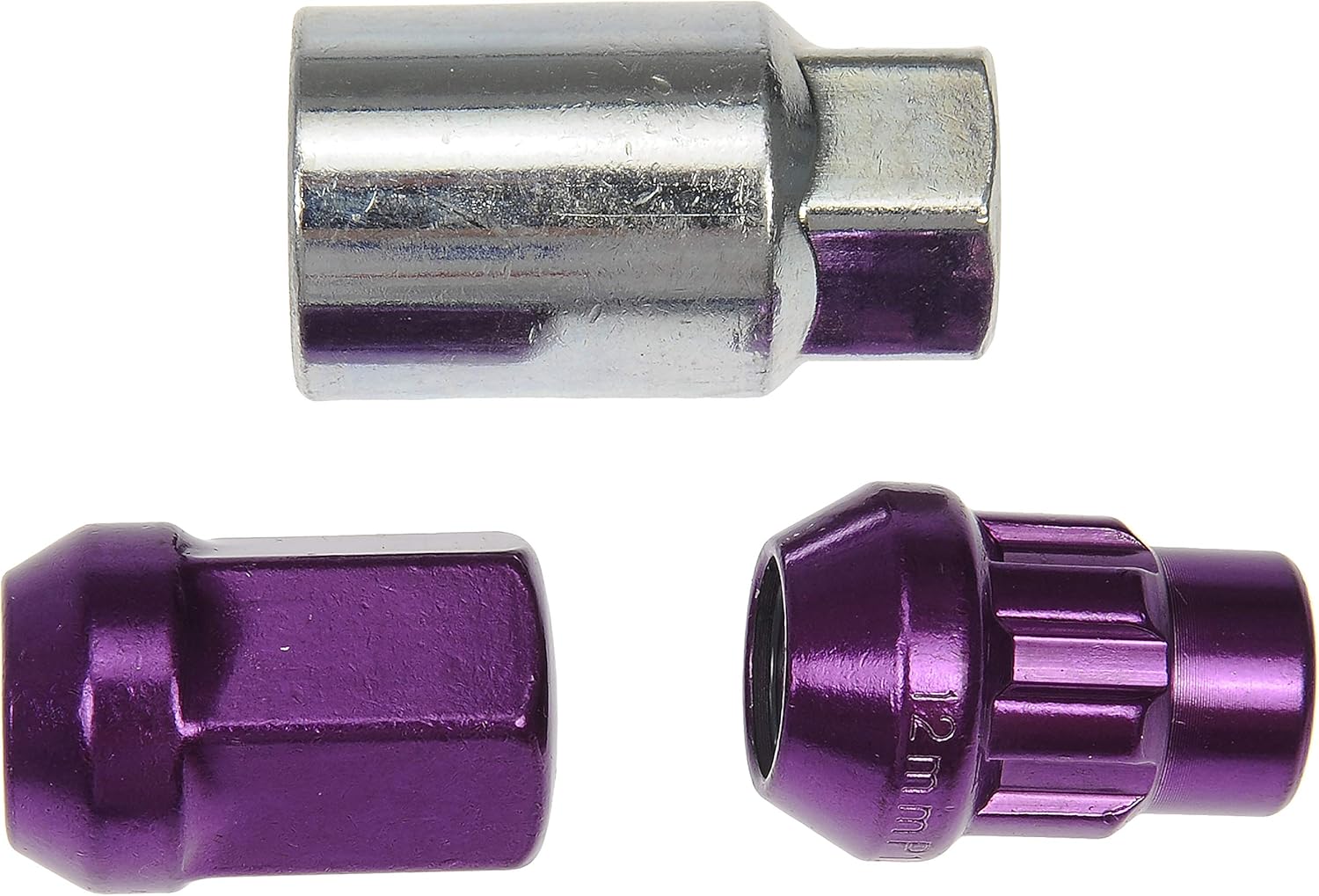 Dorman 713-375J Purple Acorn Wheel Nut Lock Set Compatible with Select Models, 20 Pack
