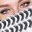 Veleasha Russian Strip Lashes with Clear Band Looks Like Eyelash Extensions D Curl Lash Strips 10 Pairs Pack (DT05)