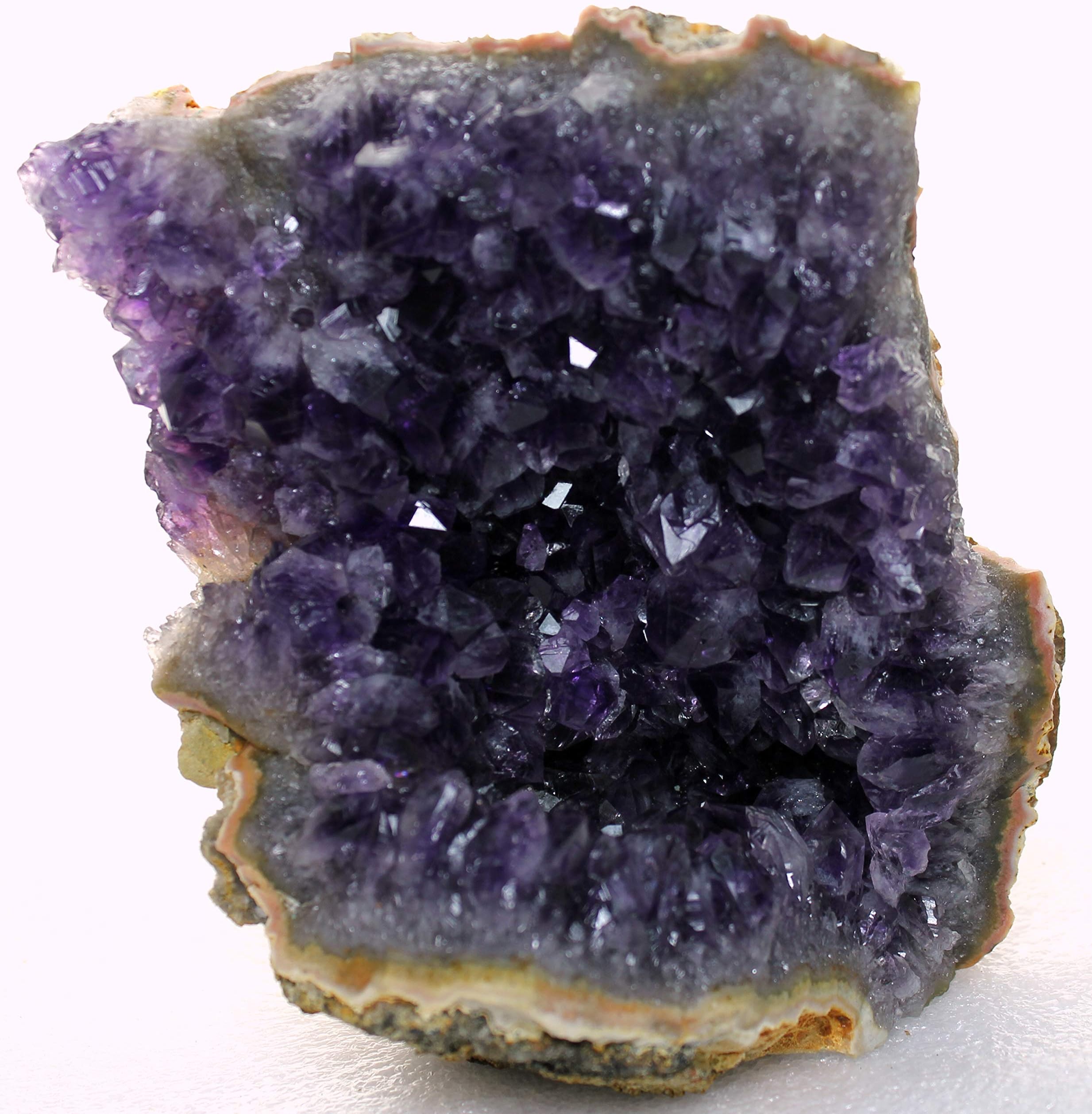 Mine Treasures Lovely Purple Crystal Amethyst Geode Amethyst Crystal Cluster, Self Standing