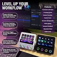 Vista 3 de Teclado Macro, Controlador de Deck de Transmisión, Mesa de Sonido con Teclas Programables, Teclado de Accesos Rápidos USB para Juego en Streaming