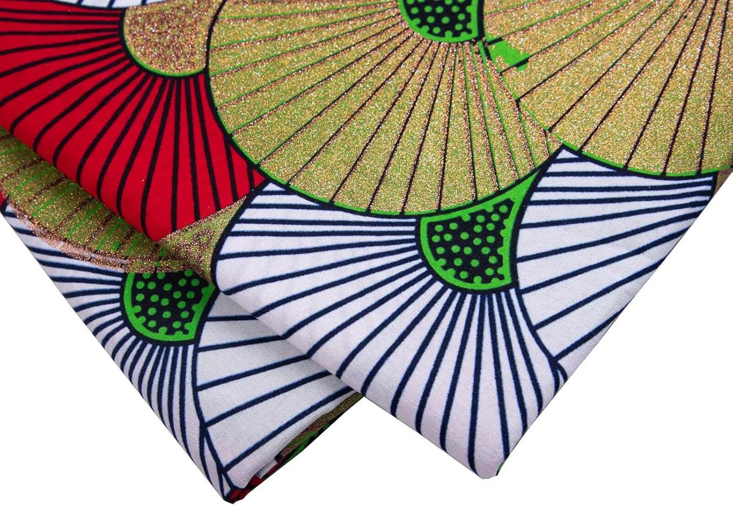 BintaRealWax African Batik Fabric Ankara Wax Print Kente Bronzing Gold Stamping Fabric 6 Yards