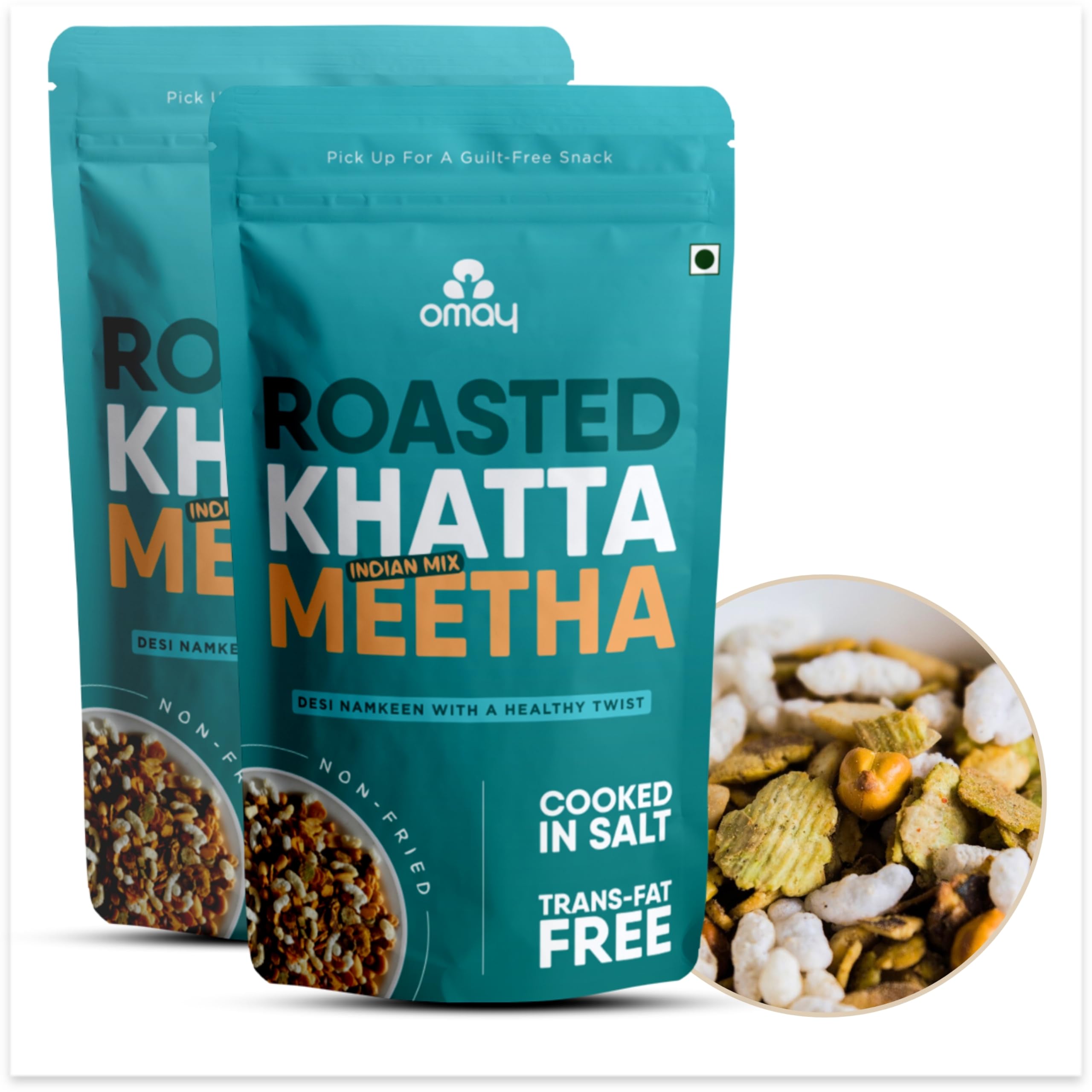 Omay Foods Khatta Meetha Mixture, 400g Pouch (Pack of 2) | Healthy Snacks | Roasted Snacks I 100% Oil-Free | Healthy Indian Namkeen I Late Night Snack I Office time Snack I Evening Snack I Diet Snack I Snack for Weight loss I Travel Snack (B07C1P77XP) Amazon Price History, Amazon Price Tracker